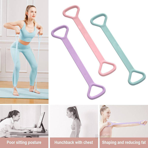 Adjustable Figure-8 Resistance Band for Yoga and Pilates