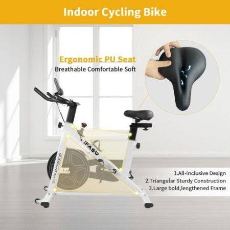 Stationary Indoor Exercise Bike – LCD Monitor & Comfortable Seat for Home Gym 🚴‍♂️💪