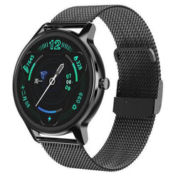 IP67 Waterproof Fitness Tracker with Heart Rate, Sleep Monitoring & Multi-Sport Modes for iOS & Android Black steel strip