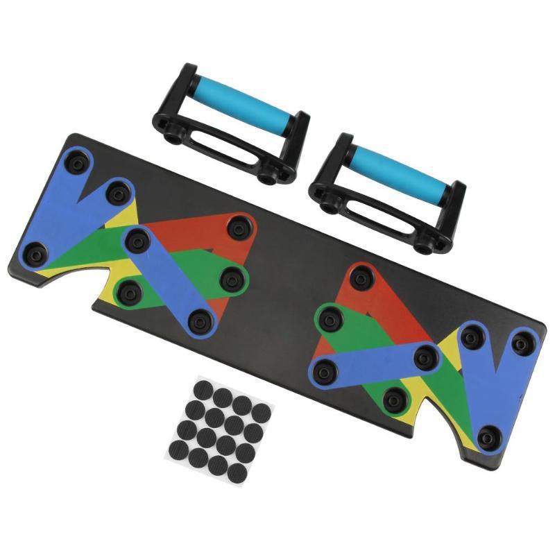 Color-Coded Push-Up Board for Targeted Upper Body Training 12 Functions