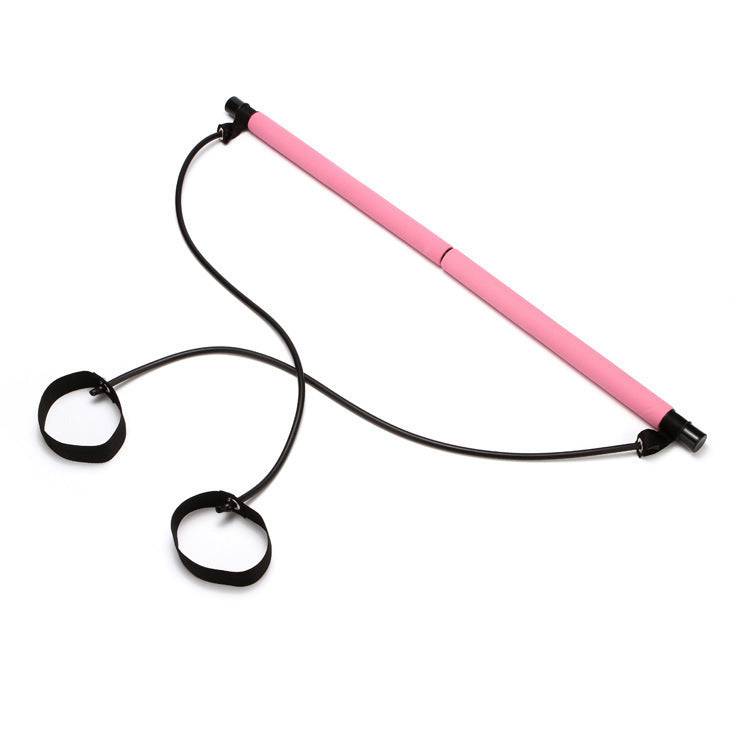 Yoga Crossfit Resistance Bands Exerciser Pull Rope – Portable Gym Workout Pilates Bar Trainer Pink