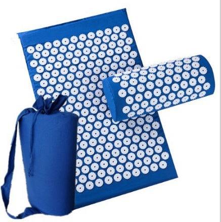Acupuncture Yoga Cushion Massage Cushion and Pillow Blue Set