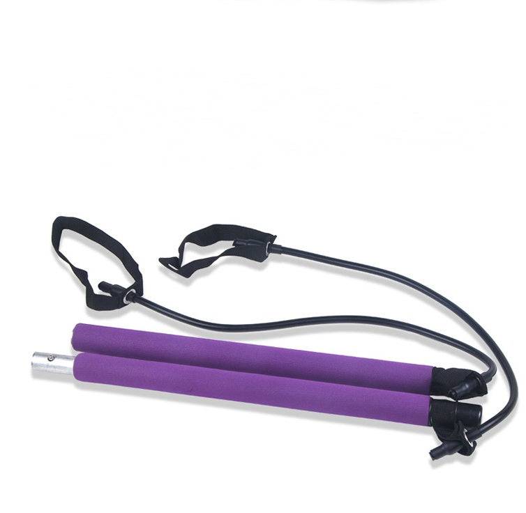 Yoga Crossfit Resistance Bands Exerciser Pull Rope – Portable Gym Workout Pilates Bar Trainer Purple