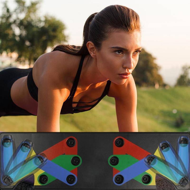 Color-Coded Push-Up Board for Targeted Upper Body Training