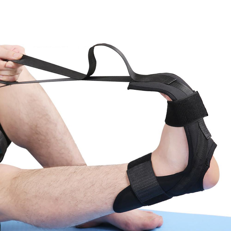 Yoga Stretching Belt – Foot & Leg Rehab, Flexibility Training Black