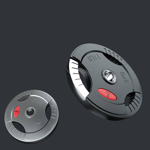 Rubber-Coated Cast Iron Barbell Set – Adjustable Weights