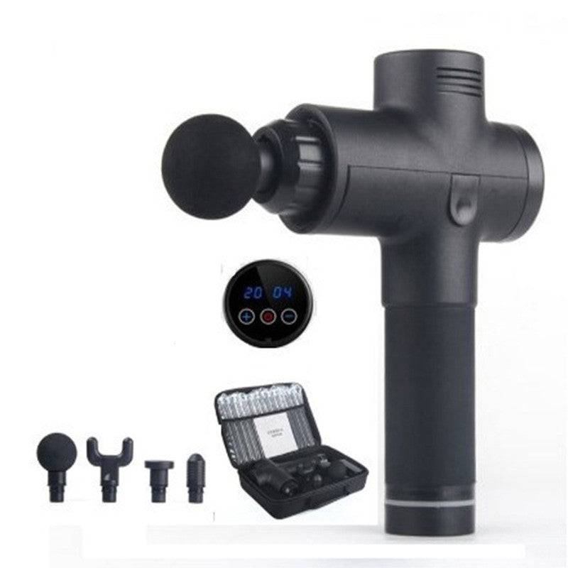 Electric Vibrating Therapy Gun – Deep Tissue Muscle Massager with 20-Speed Settings Black Touch section