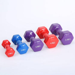 Colorful Neoprene Coated Dumbbells – Lightweight Hand Weights for Home Workouts, Yoga & Aerobics Random