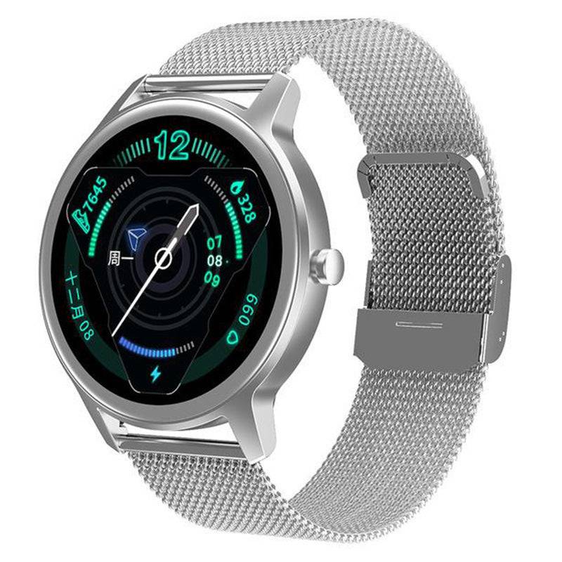IP67 Waterproof Fitness Tracker with Heart Rate, Sleep Monitoring & Multi-Sport Modes for iOS & Android Silver Ribbon
