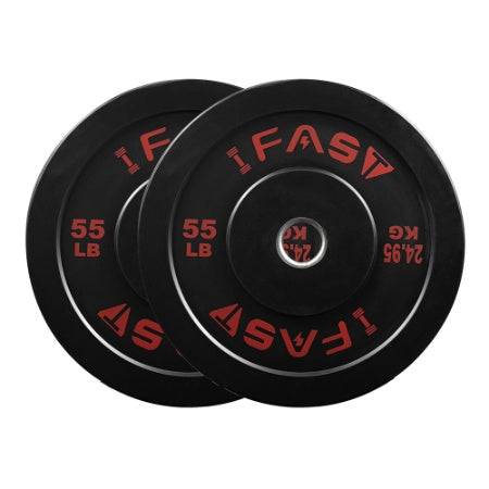 Olympic Bumper Weight Plates – 55LB Pair