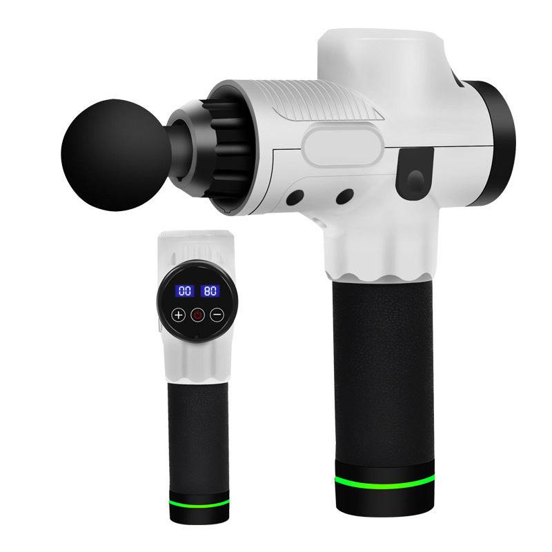 Electric Vibrating Therapy Gun – Deep Tissue Muscle Massager with 20-Speed Settings Silver 30 gears