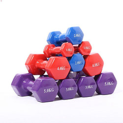 Colorful Neoprene Coated Dumbbells – Lightweight Hand Weights for Home Workouts, Yoga & Aerobics