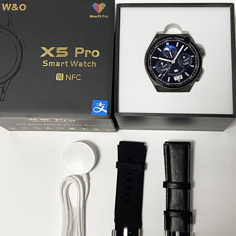 Men's Smart Watch with Bluetooth Calling, NFC, Sleep & Blood Oxygen Monitoring X5PRO Black