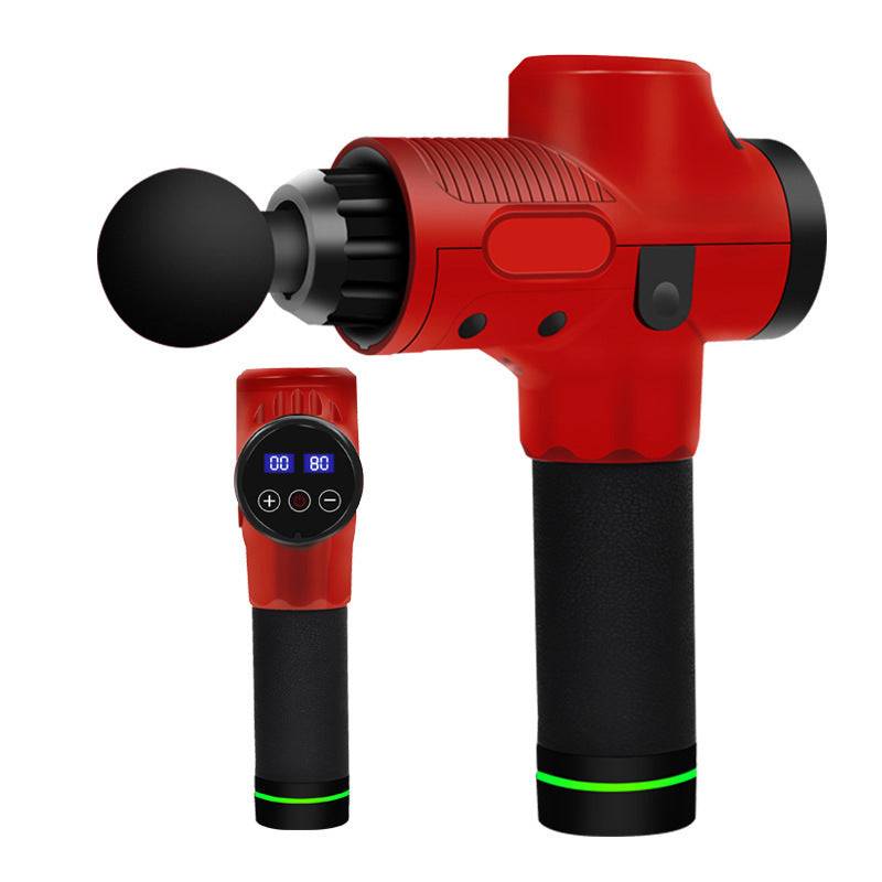Electric Vibrating Therapy Gun – Deep Tissue Muscle Massager with 20-Speed Settings Red 30 gears