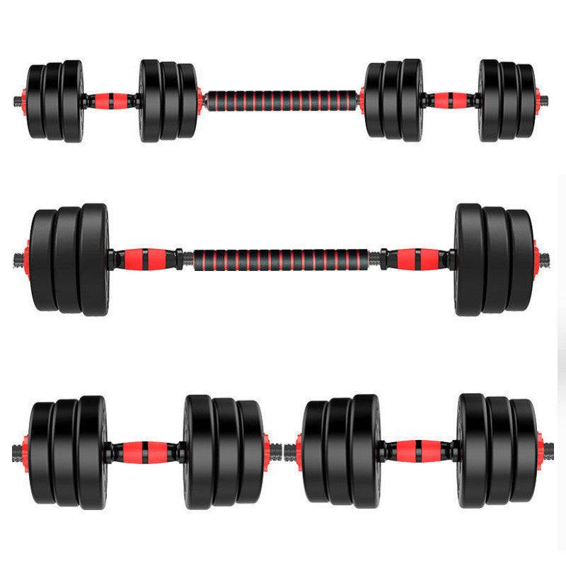 Adjustable & Removable Rubber-Coated Cement Dumbbells – Home Gym Strength Training Weights