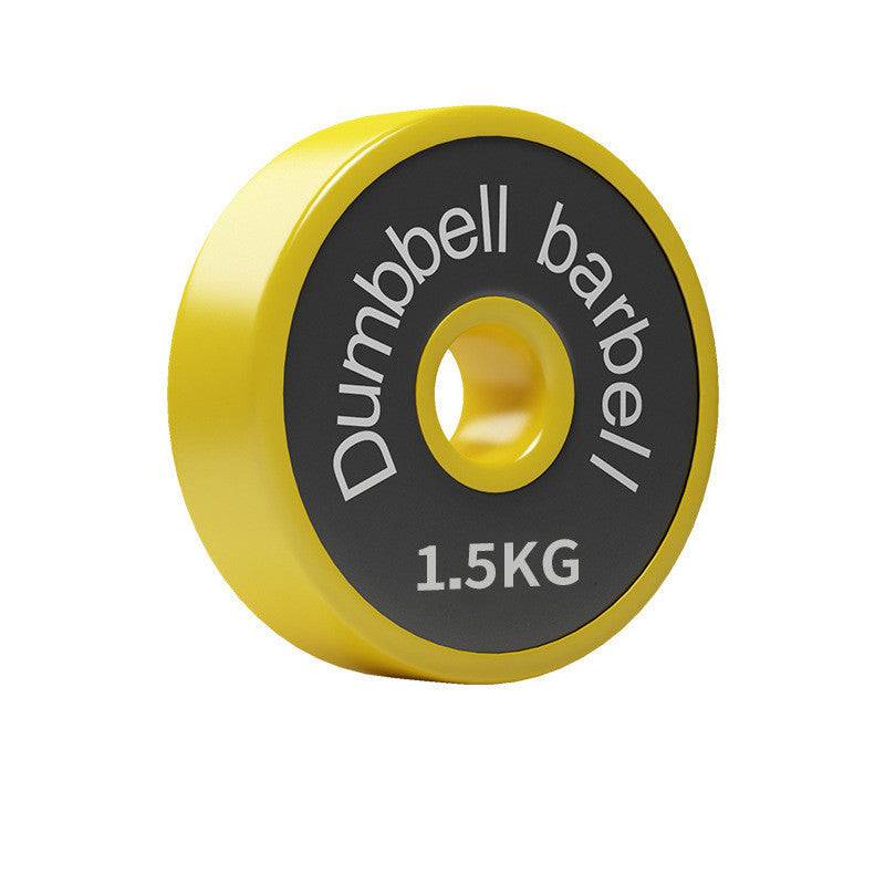 Adjustable Dumbbell & Barbell Weight Set – 33LB Multifunctional Free Weights for Home Gym 💪🏋️ Yellow Round Cake 1.5KG