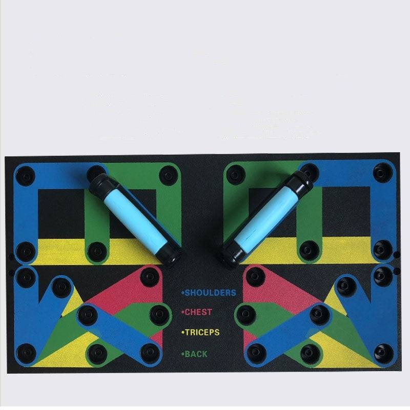Color-Coded Push-Up Board for Targeted Upper Body Training 17 Functions