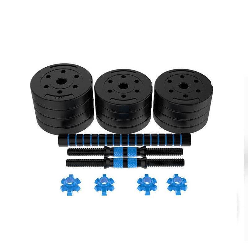 Adjustable & Removable Rubber-Coated Cement Dumbbells – Home Gym Strength Training Weights