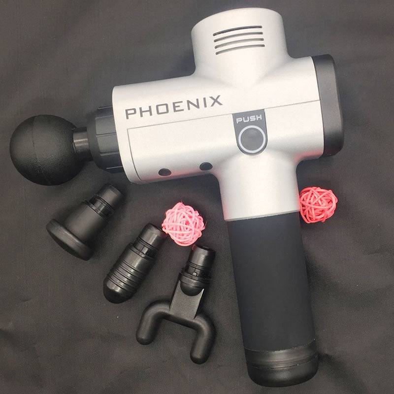 Fascia Gun Massage Gun – Deep Tissue Muscle Massager with 4 Replaceable Heads for Pain Relief and Muscle Recovery