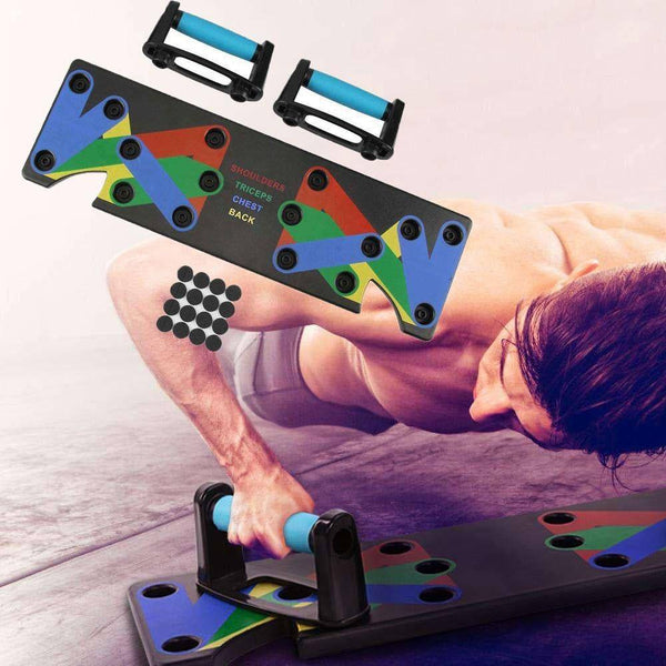 Color-Coded Push-Up Board for Targeted Upper Body Training