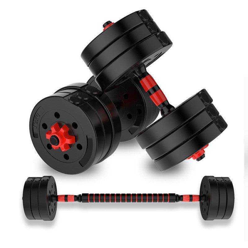 Adjustable & Removable Rubber-Coated Cement Dumbbells – Home Gym Strength Training Weights