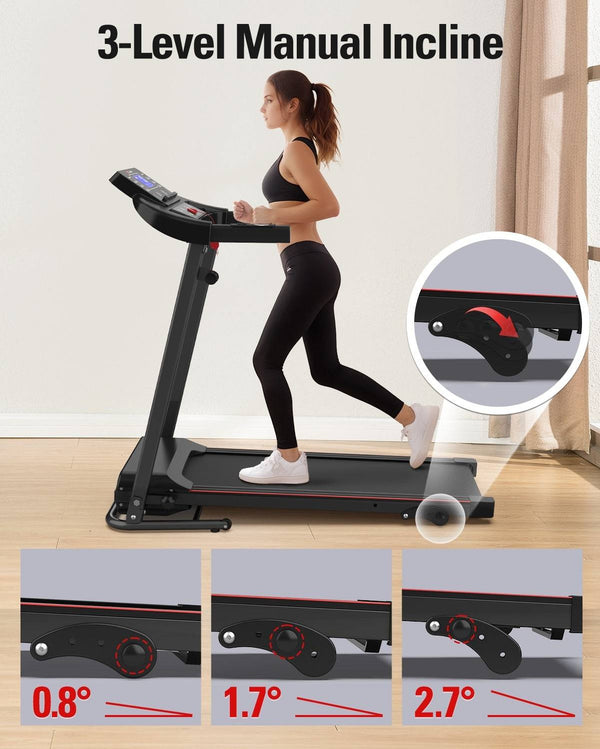 Foldable Treadmill Fitness Walking Machine – Compact & High-Performance