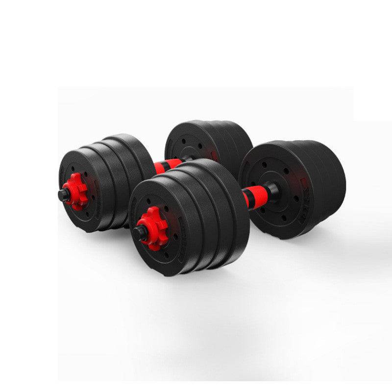 Adjustable & Removable Rubber-Coated Cement Dumbbells – Home Gym Strength Training Weights