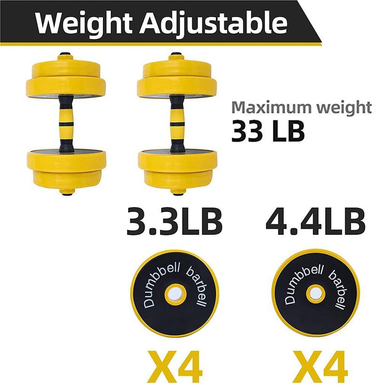 Adjustable Dumbbell & Barbell Weight Set – 33LB Multifunctional Free Weights for Home Gym 💪🏋️