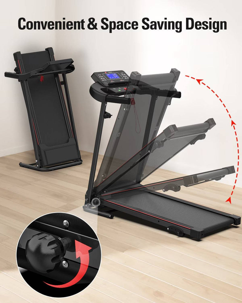 Foldable Treadmill Fitness Walking Machine – Compact & High-Performance