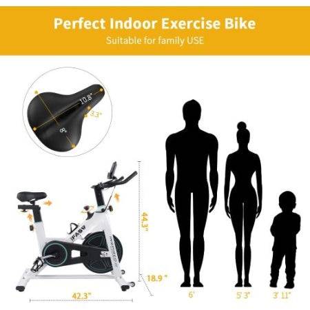 Stationary Indoor Exercise Bike – LCD Monitor & Comfortable Seat for Home Gym 🚴‍♂️💪
