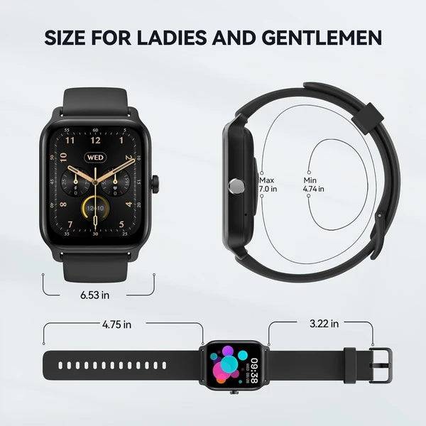 Smart Watch for Men with Alexa, Fitness Tracker, Heart Rate, Sleep & SpO2 Monitor, 100 Sports Modes, 5ATM Waterproof, Activity Tracker for iOS & Android